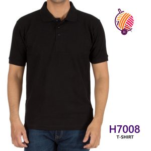 Black T-Shirt 7008-Polo-T-shirts-Collar-T-shirts-in-hyderabad